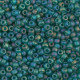 Miyuki seed beads 8/0 - Matte transparent emerald ab 8-147FR